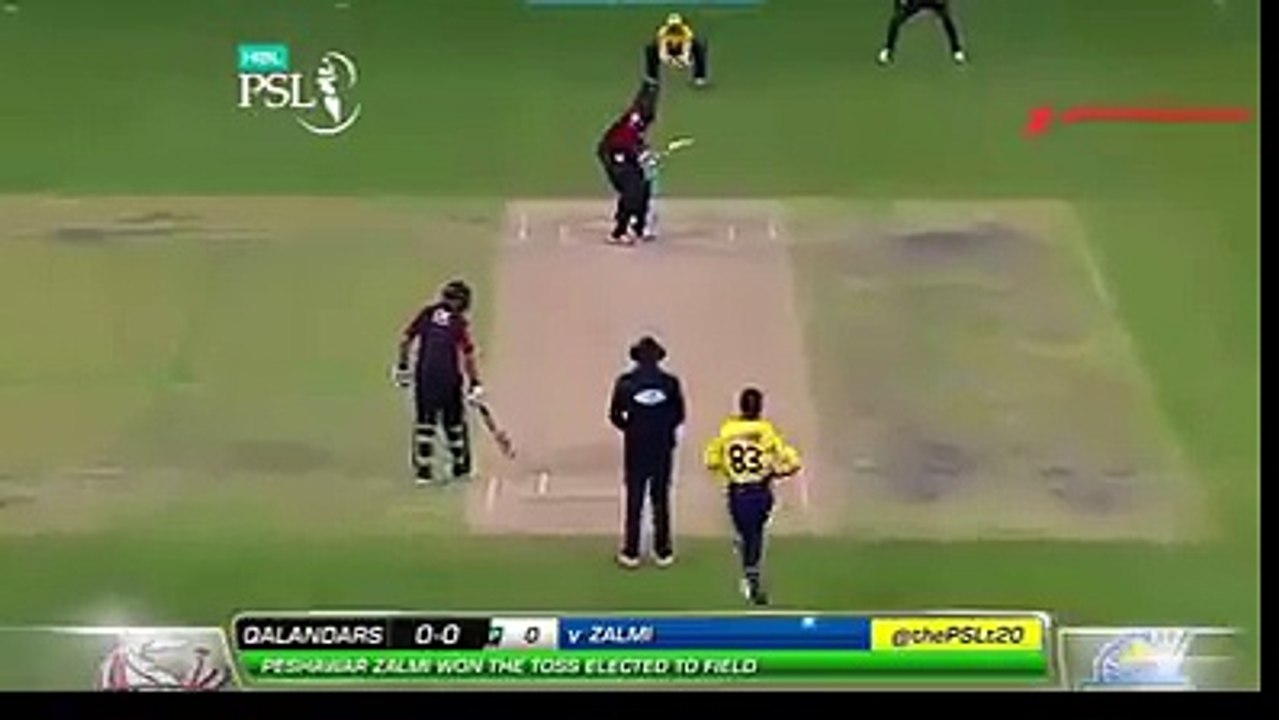 Chris Gayle bowled by Junaid Khan in PSL