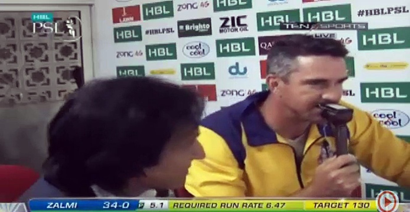 KP in commentators box with rameez