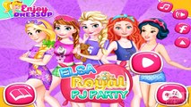 Disney Frozen Games - Princess Elsa Royal PJ Party (Princess Elsa Anna Rapunzel Merida Royal Party)