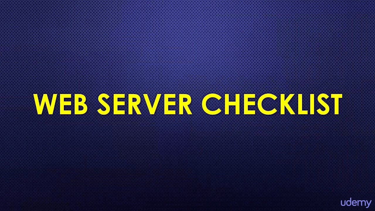 Learn and Understand NodeJS Section 030 - Web Server Checklist