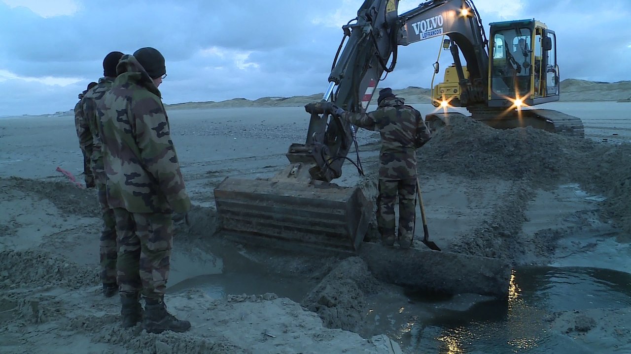 Opération de déminage à Merlimont plage