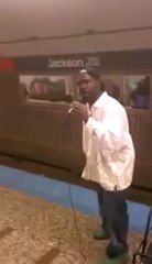 Homeless Man Rapper sings on "Mocking bird" by Eminem