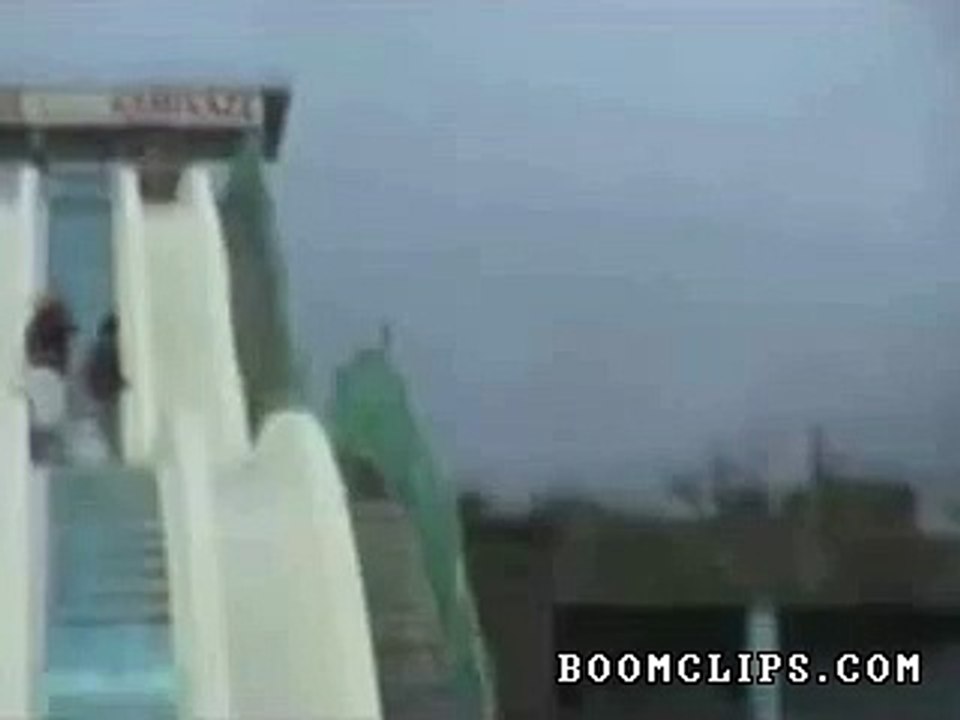 Idiots Slide Into Empty Pool