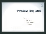 Persuasive Essay Outline