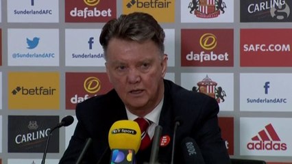 Louis van Gaal says Sunderland match was 'very disappointing'