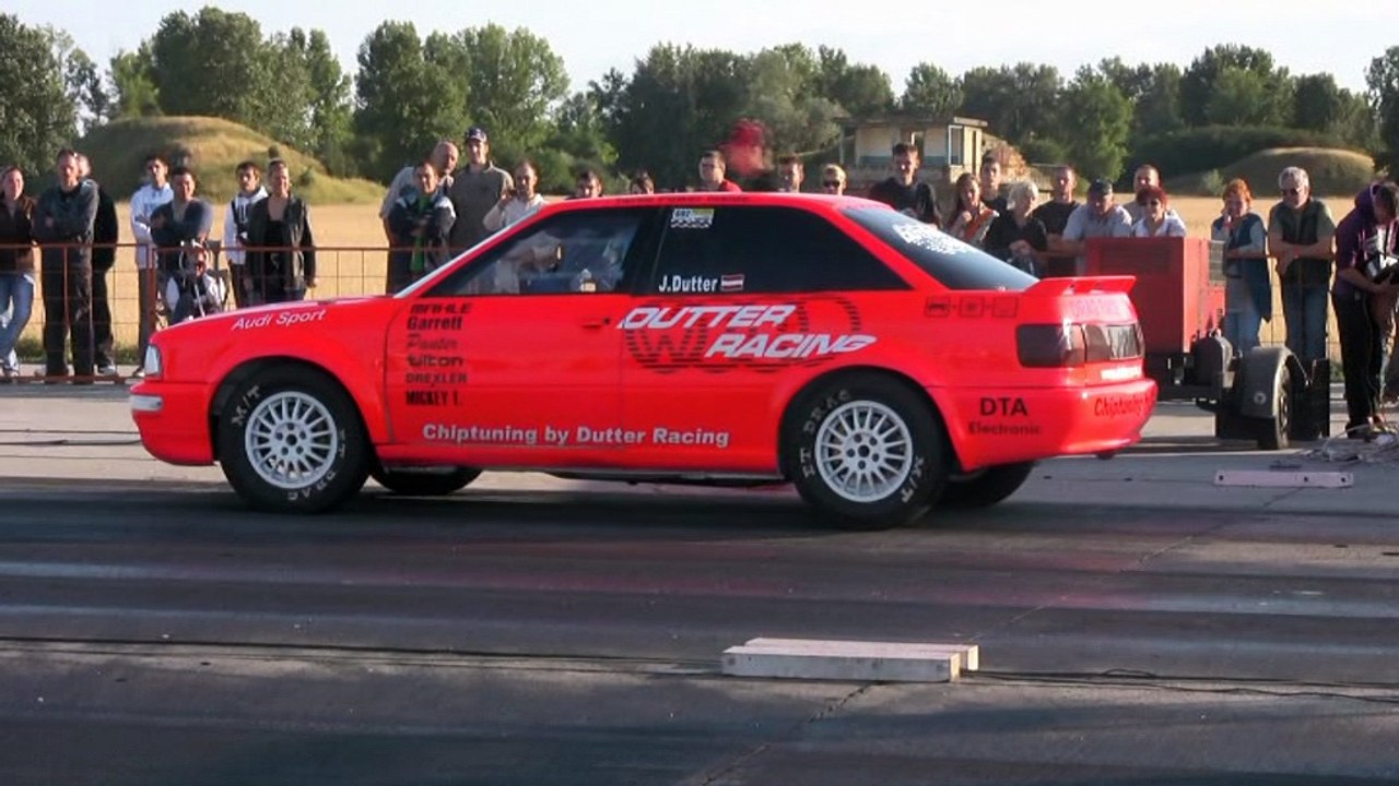 Dutter Racing Audi 90 Turbo Vs. Chevrolet Corvette VTG Turbo Brutal Acceleration