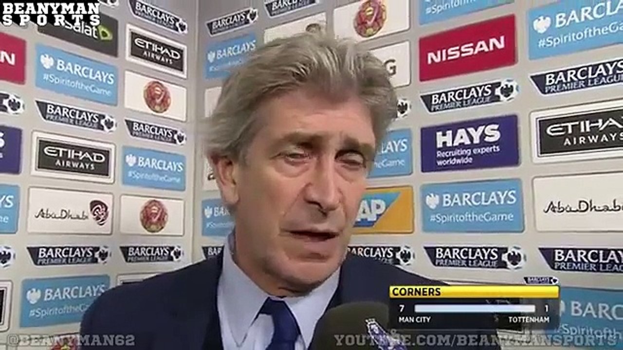 Manuel Pellegrini Post Match Interview - Man City 1-2 Tottenham -