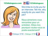 Dialogue 89 - English French Anglais Français - Job interview - Entretien dembauche