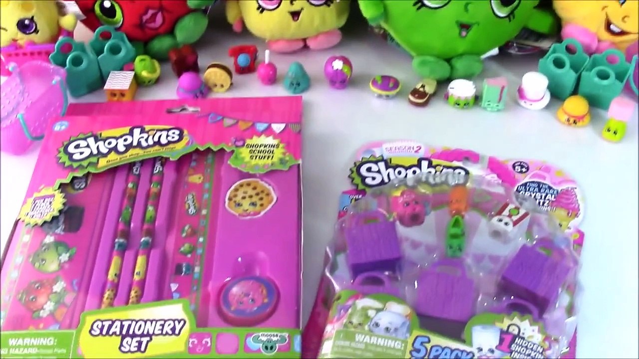 SHOPKINS Stationary Set! SHOPKINS Pencils case ERASERS! Shopkins Plushies!Mystery Shopkins