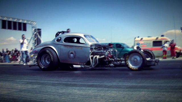 1932 Chevy Coupe Hot Rod 9.8@216 Drag Race HD