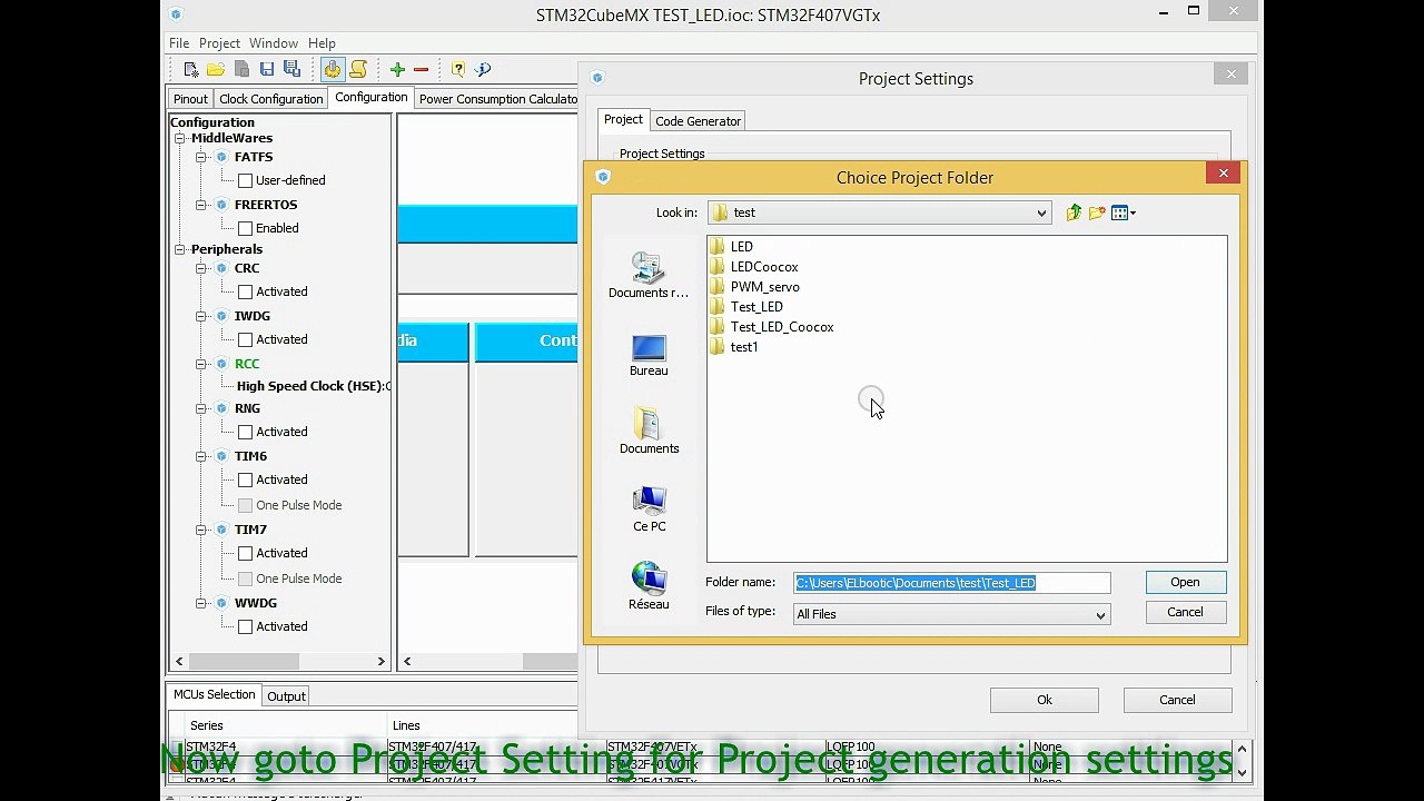 STM32F4 Discovery with Coocox CoIDe using STM32CubeMx: Toggle Led
