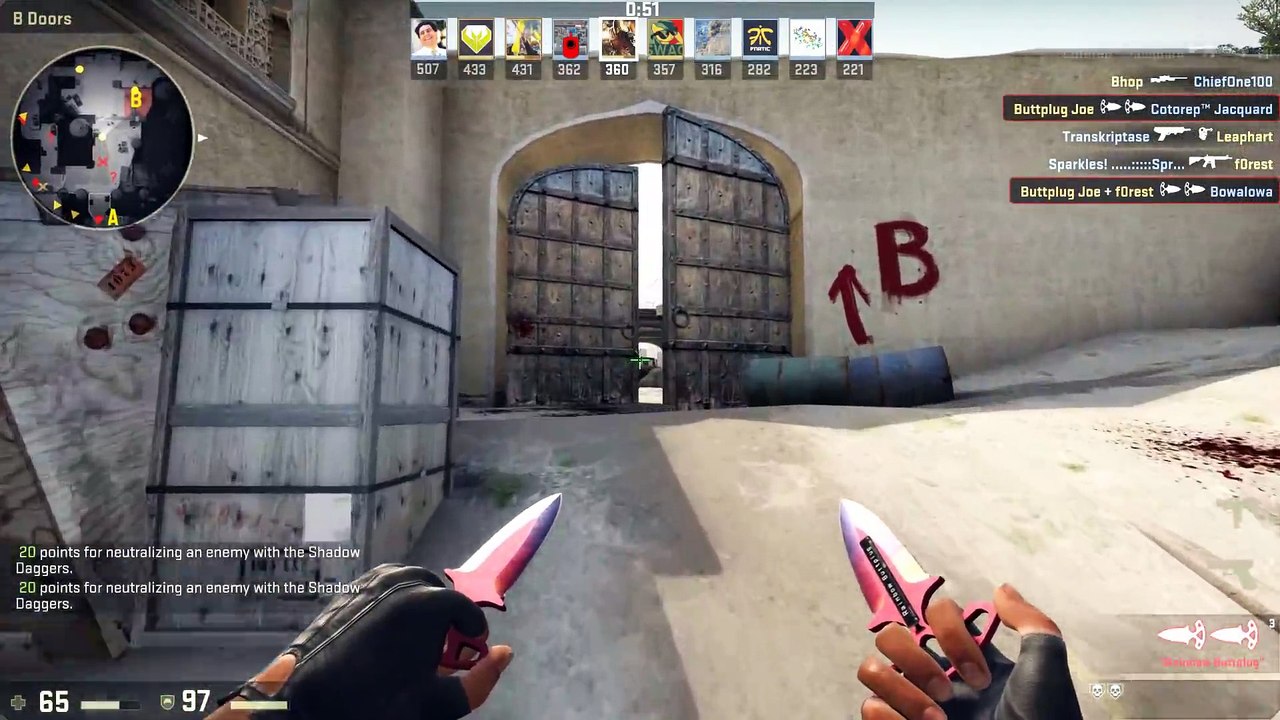 CS GO - Shadow Daggers (Fade) Gameplay