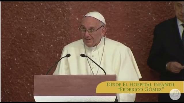 La cariñoterapia del Papa con lo niños enfermos de cáncer en México_