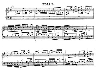 J.S. Bach. El clave bien temperado I. Fuga 1 en do mayor. Partitura on line.