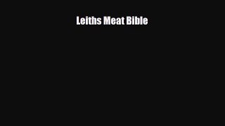 [PDF] Leiths Meat Bible Read Full Ebook