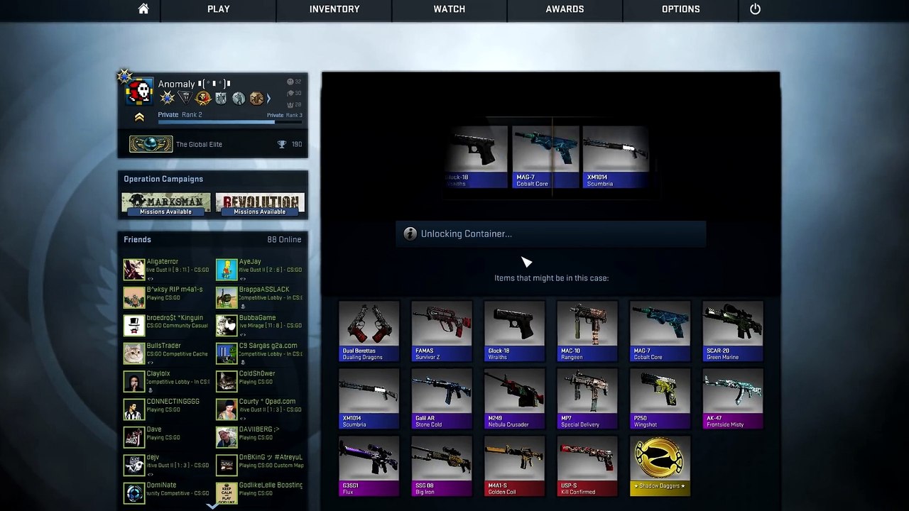 CS GO SHADOW DAGGERS CRIMSON WEB UNBOXING