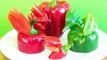 Art In Green Red Peppers -How to Make an Bell Peppers Swan Video - Garnish