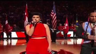 NBA All-Star Game Toronto (2016) Nelly Furtado Sings 'O Canada' [HD]