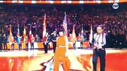 Nelly Furtado Singing the Canada national anthem - NBA All-Star game 2016 -