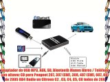 Adaptador de USB MP3 AUX SD Bluetooth Manos libres / Teléfono con altavoz CD para Peugeot 207