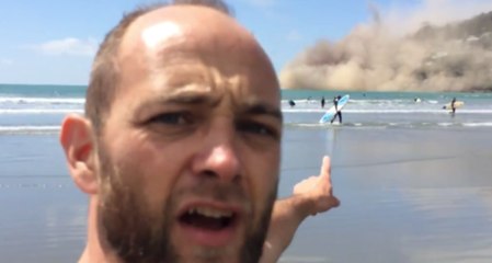 Dust Surrounds Scarborough Hill in NZ Quake