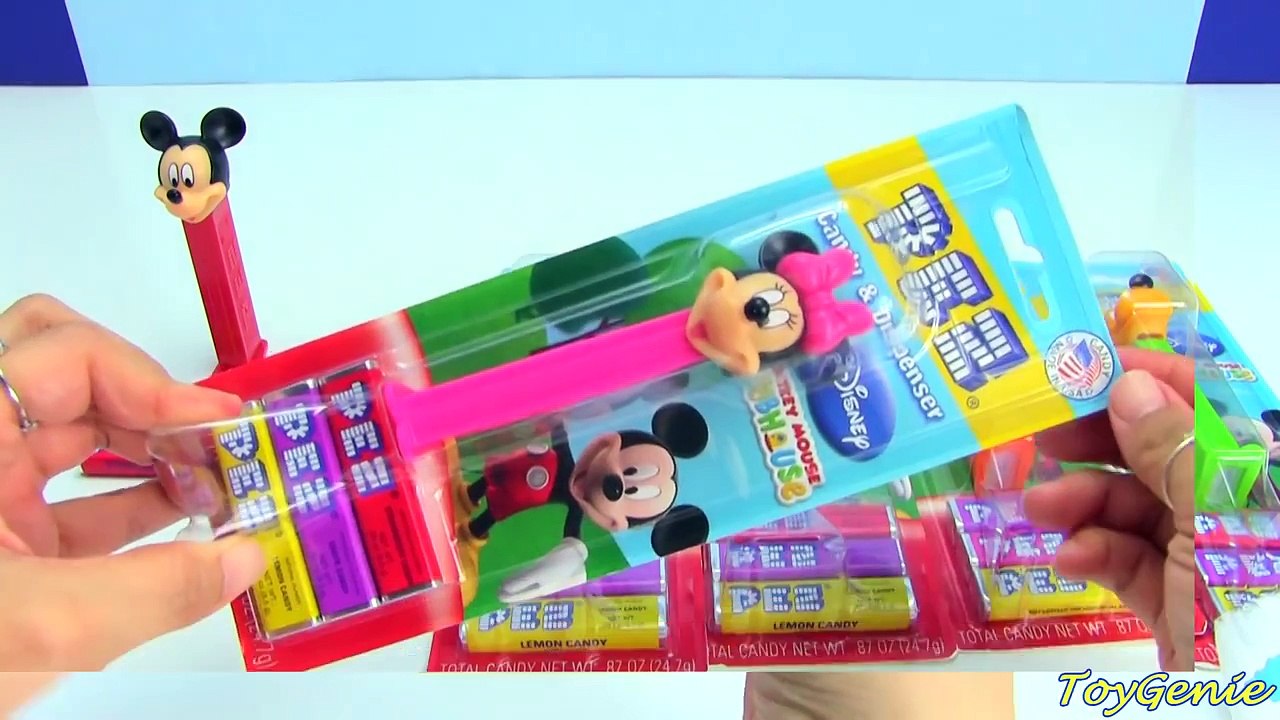 Mickey Mouse Club House Pez Dispensers with Min...