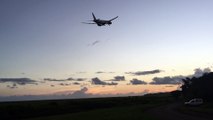 Ethiopian Boeing 777 cargo take-off from reunion island airport