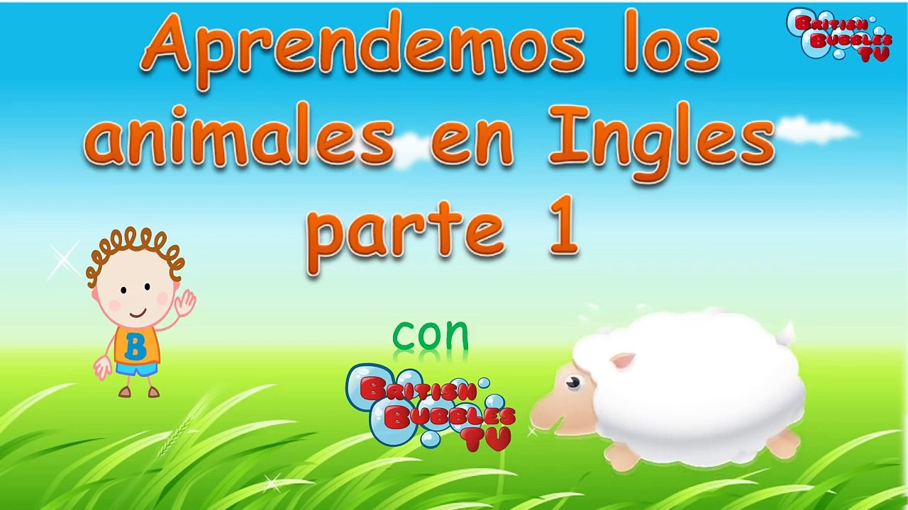 Los animales de granja en ingles con sonidos para niños - parte1