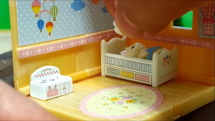 Miniature Toys❤シルバニアファミリーひろがる大きなお部屋 ショコラウサギの赤ちゃん シルクネコの赤ちゃん