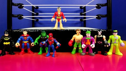 Imaginext First Annual Battle Wars Spider-man Batman Hulk Superman Joker Bane Riddler Marvel
