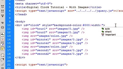 JavaScript- Digital Clock (With Images) -