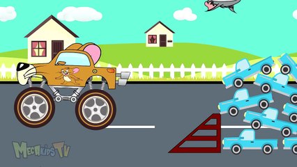 Tom And Jerry Cartoon - Monster Trucks For Children Kids Video