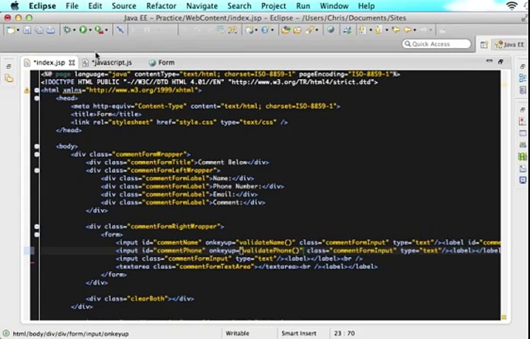 ⁣Javascript _ Regex Form Validation - P4 - Validate Phone