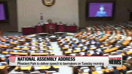 President Park to address Nat'l Assembly to call for passage of urgent bills