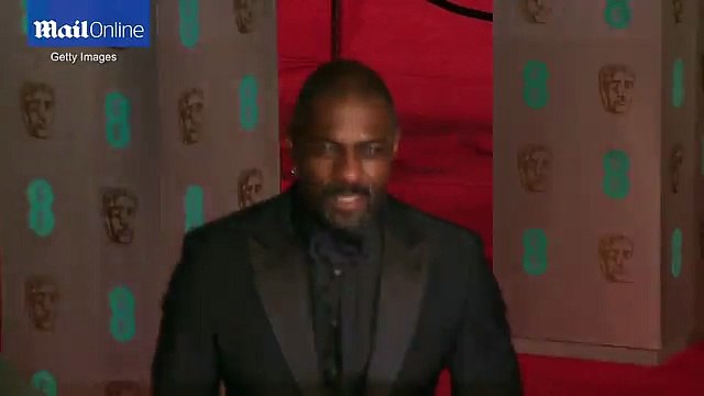 Idris Elba flies solo on the 2016 BAFTAs red carpet _ Daily Mail Online