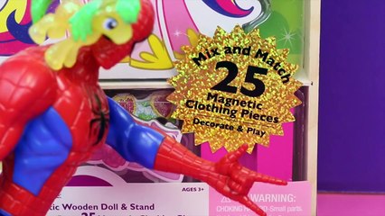 Frozen Elsa and Spiderman MLP Princess Cadance My Little Pony Magnet Doll