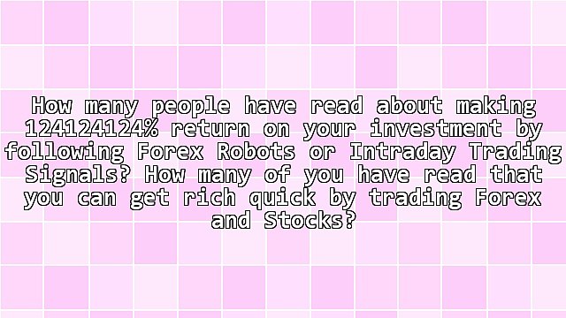 Do Trading Signals Actually Work? Can Trading Robots Really Profit?