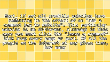 Add A Comment Box To Website - Who Uses Them and Why?