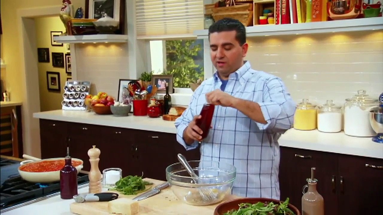 Grüner Salat mit italienischem Dressing