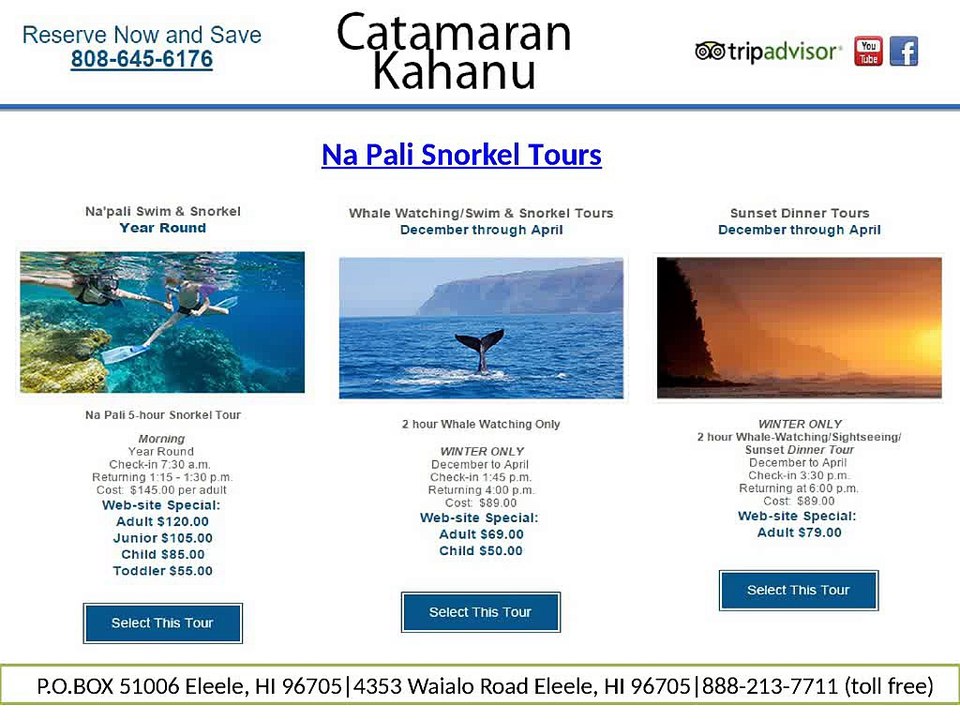 Kauai Catamaran Tours