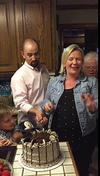 Six brothers will meet their new first baby SISTER after mom's hilarious reaction to newborn's gender-reveal cake cutting ceremony