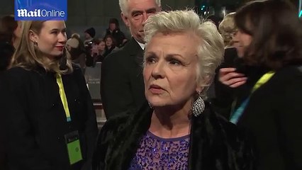 Julie Walters is beautiful in blue beaded gown at BAFTAs