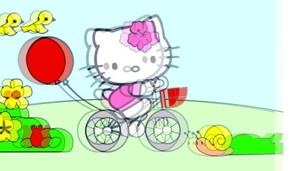 Çizgi film Hello Kitty Boyama kitabı (Renkleri öğreniyoruz)