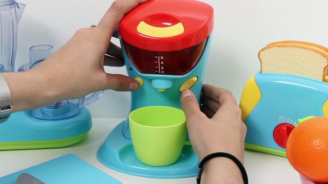 Cooking Playset Just Like Home Kitchen Appliance Set Toaster, Blender, Mixer & Coffee Machine