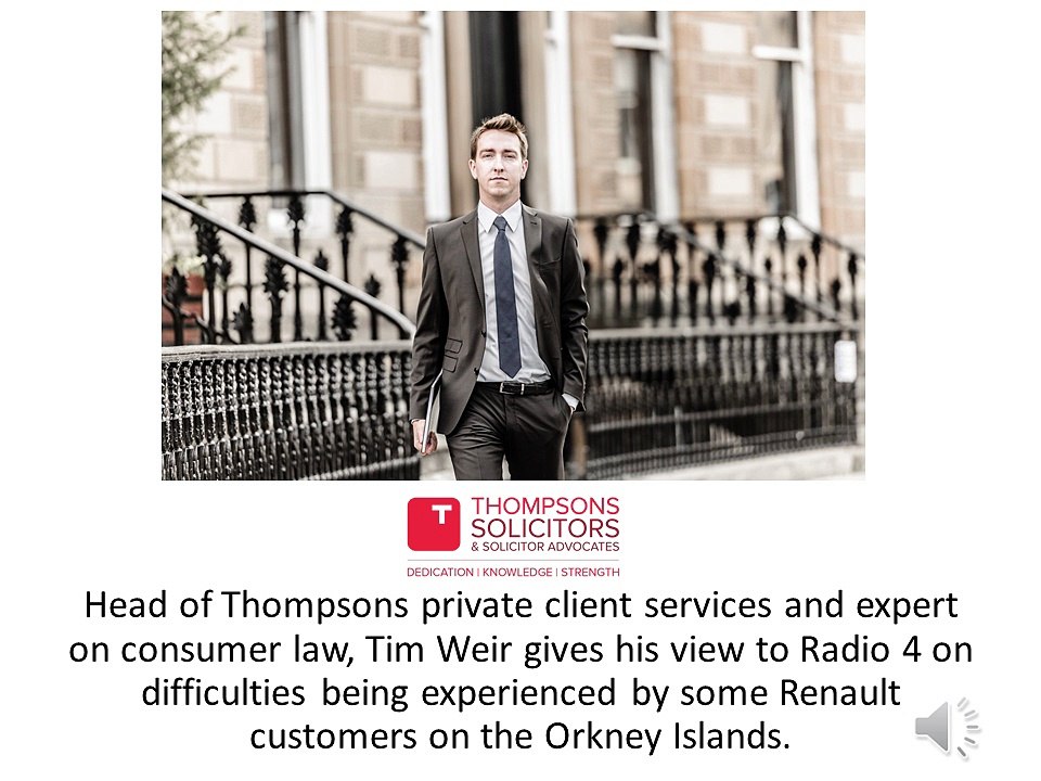 Consumer law expert Tim Weir speaks to Radio 4's consumer affairs programme You and Yours