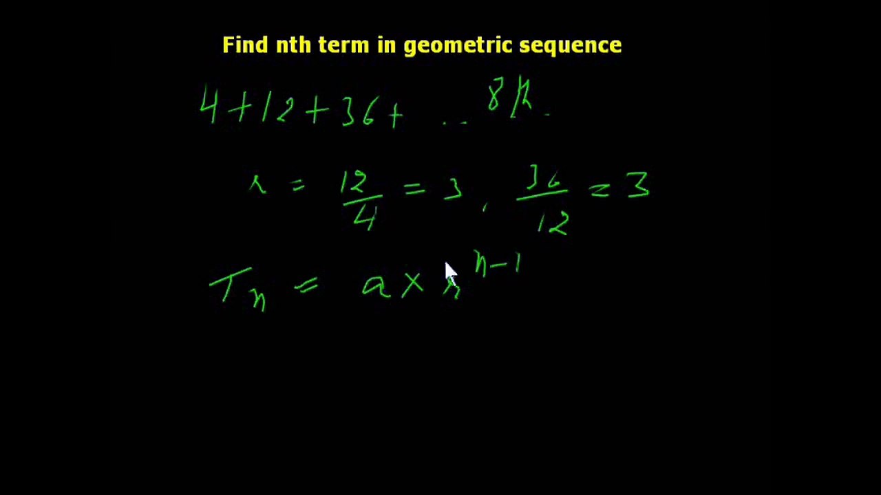 How to Calculate  nth Term in Geometric Sequence