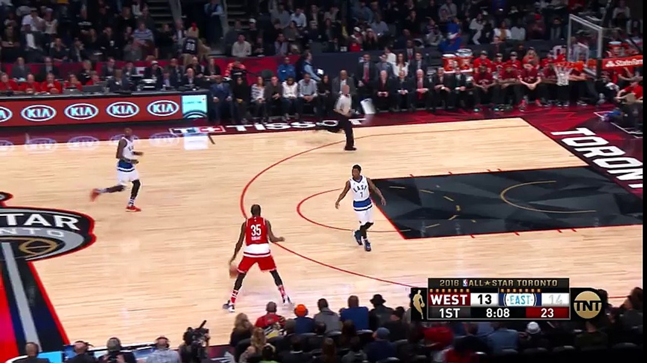 LeBron JamesAlley-oop Dunk  West vs East  February 14  2016  NBA All-Star Weekend 2016