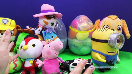 SURPRISE EGGS Paw Patrol and Sheriff Callie Giant Surprise Eggs Video