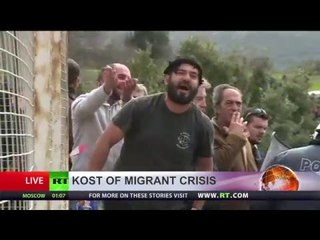 Download Video: Greek police use tear gas at protest against refugee screening center