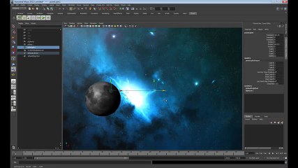 Autodesk Maya Moon and Stars Tutorial Part 2 (Basic)